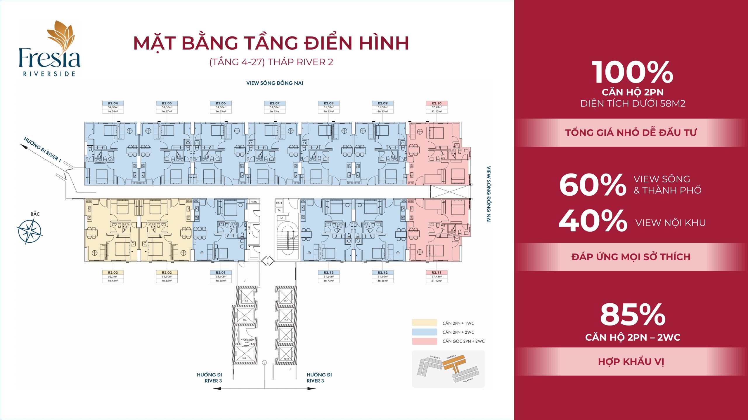 Mặt Bằng  Fresia Riverside Block R2