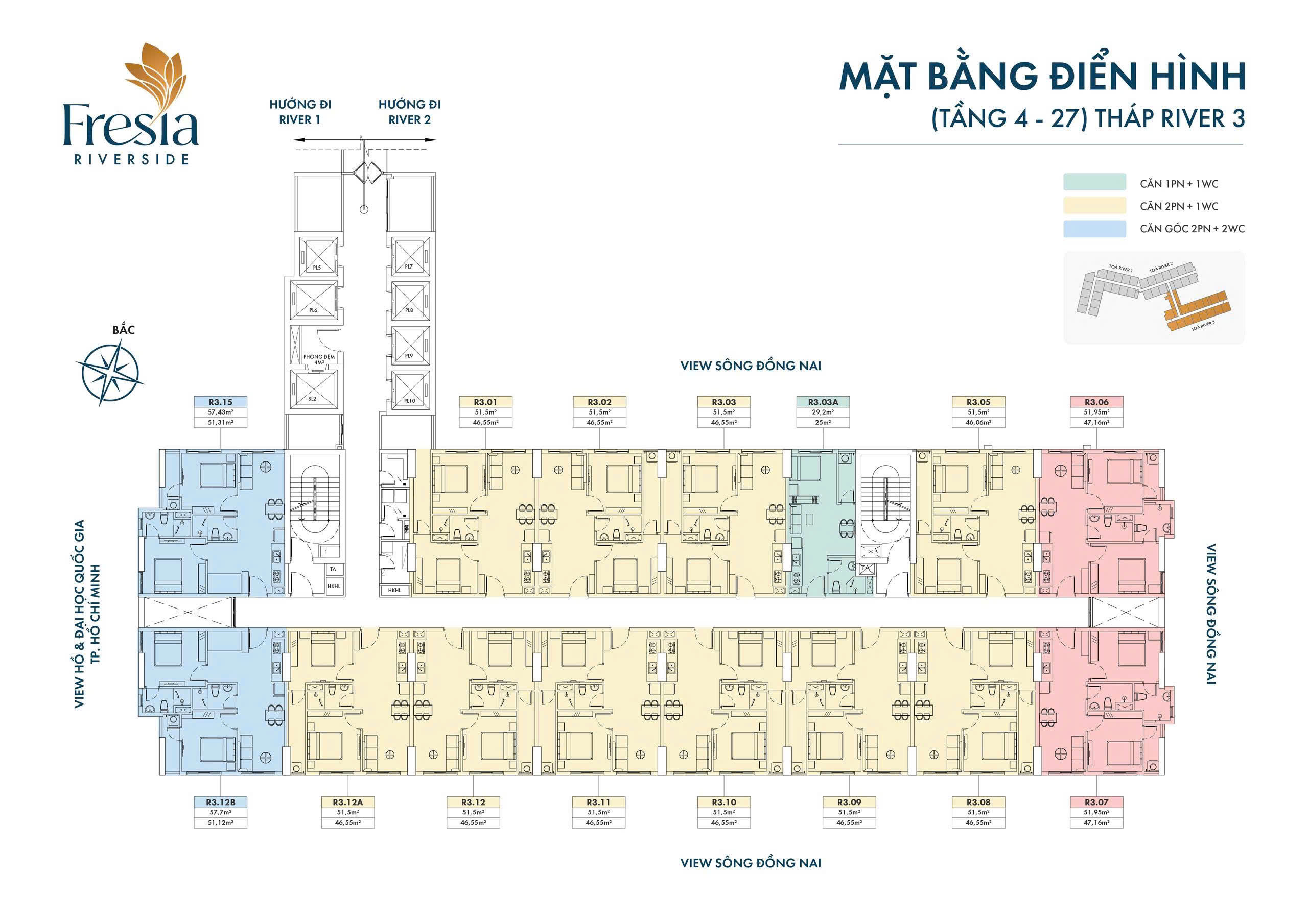 Mặt Bằng  Fresia Riverside Block R3