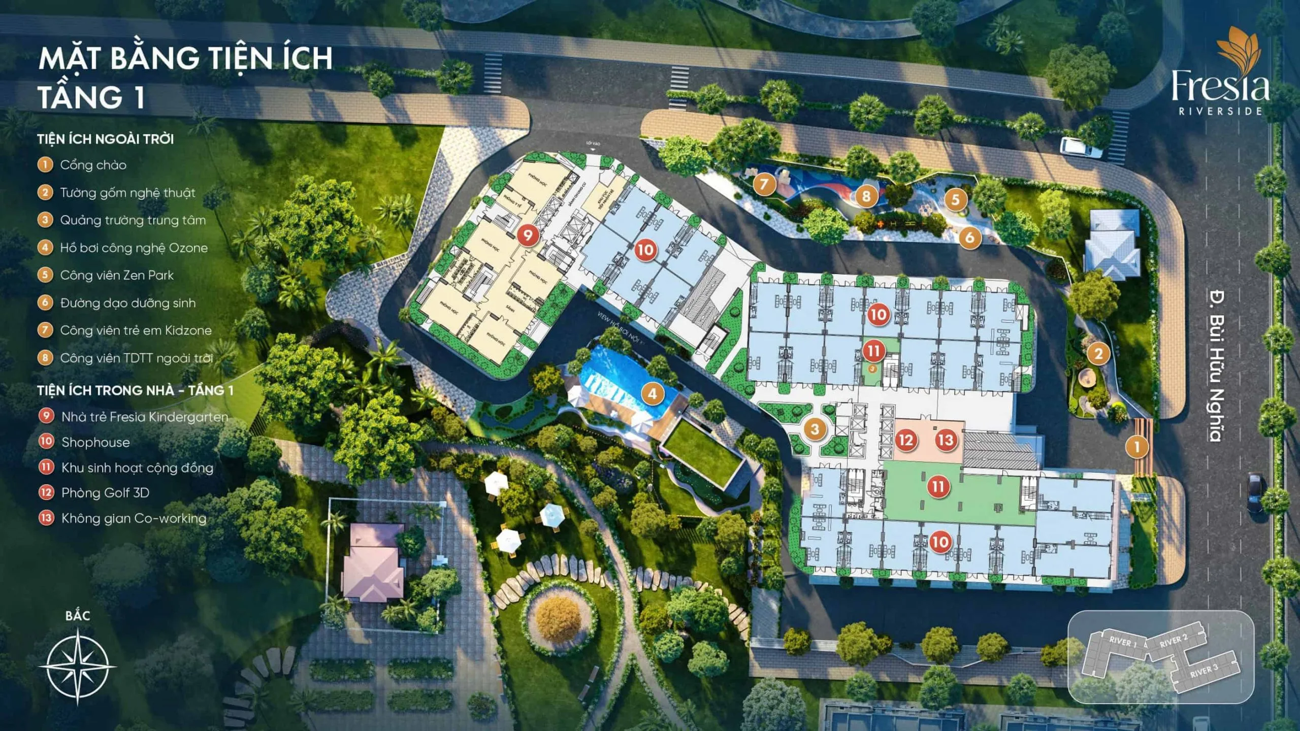 Tiện Ích Fresia Riverside Tầng 1